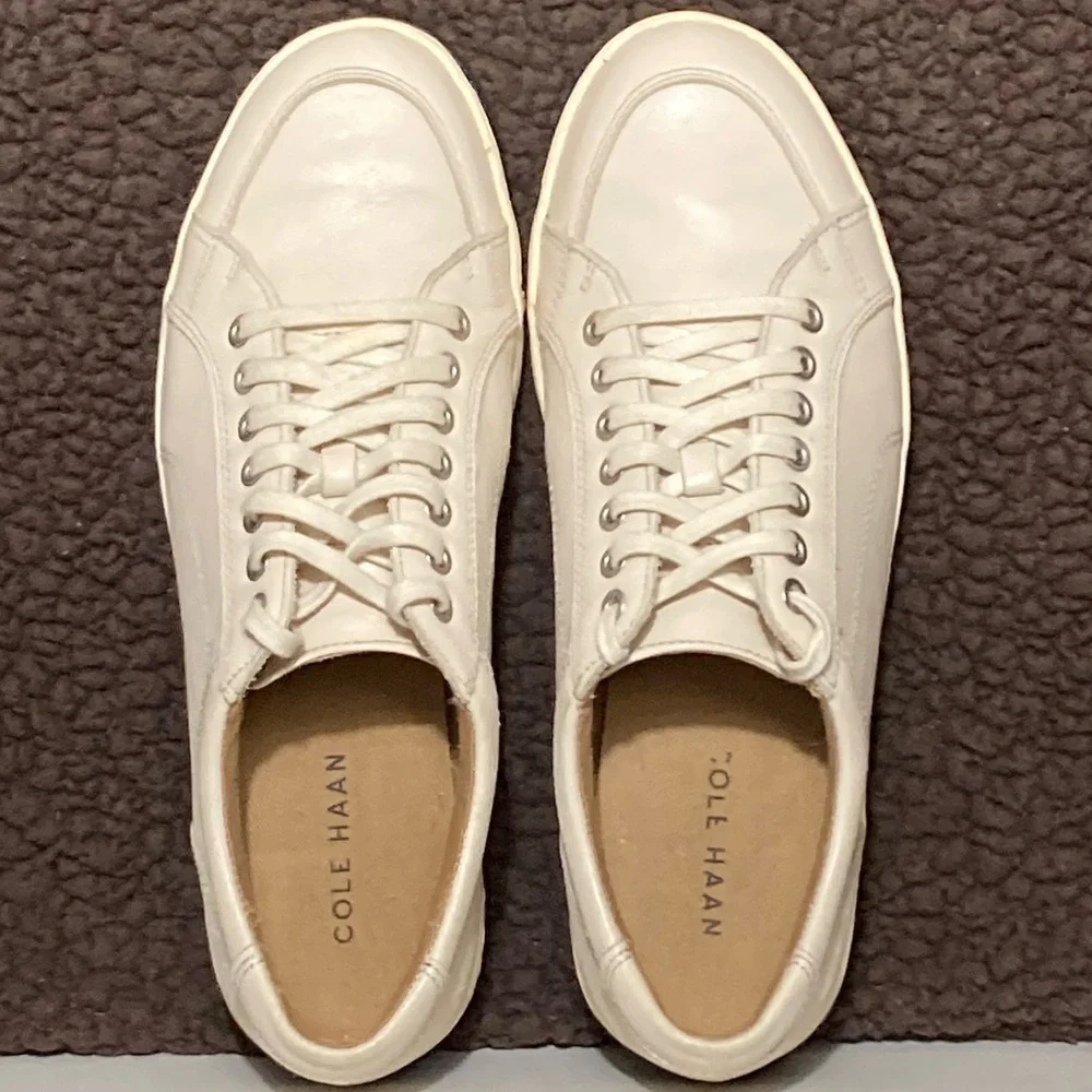 Cole Haan Air Mens Quincy port Cream Leather Casual Oxford Shoes Size US 7.5